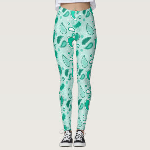 leggings paisley verdes