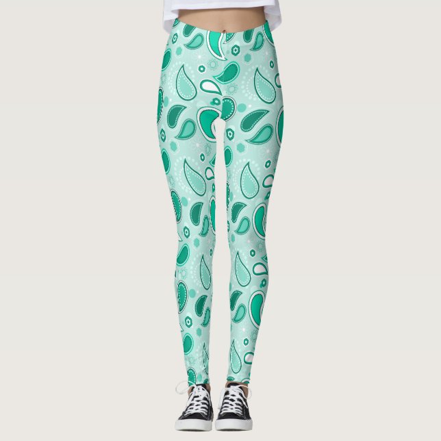 leggings paisley verdes (Anverso)