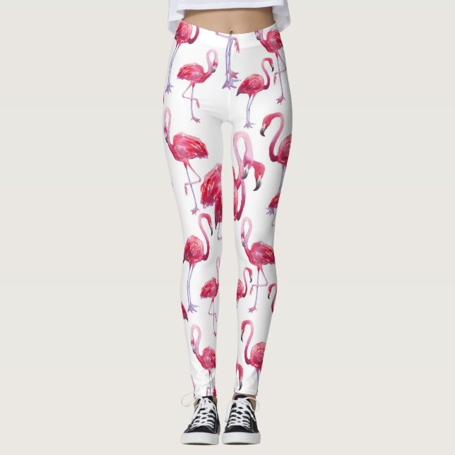 Leggings Pájaro acuático Flamingo Exótico (Anverso)