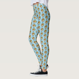 Leggings Pájaro azul oriental en nieve - Fotografía origina