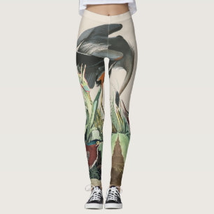 Leggings Pájaro de la garza del Bluebird de Audubon por