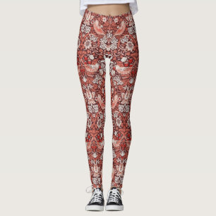 Leggings Pájaro de Terracota Strawberry Thief de William Mo