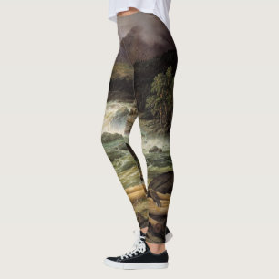 Leggings Pájaro del halcón del río de la cascada por tod