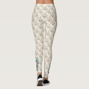Leggings Pájaro folclórico con encanto Pastel Boho