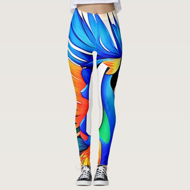 Leggings Pájaro tropical brillante (Anverso)