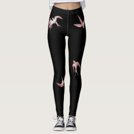 LEGGINGS PÁJAROS ROSADOS