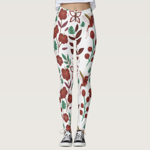 Leggings Pájaros y mariposas sin soldadura florales