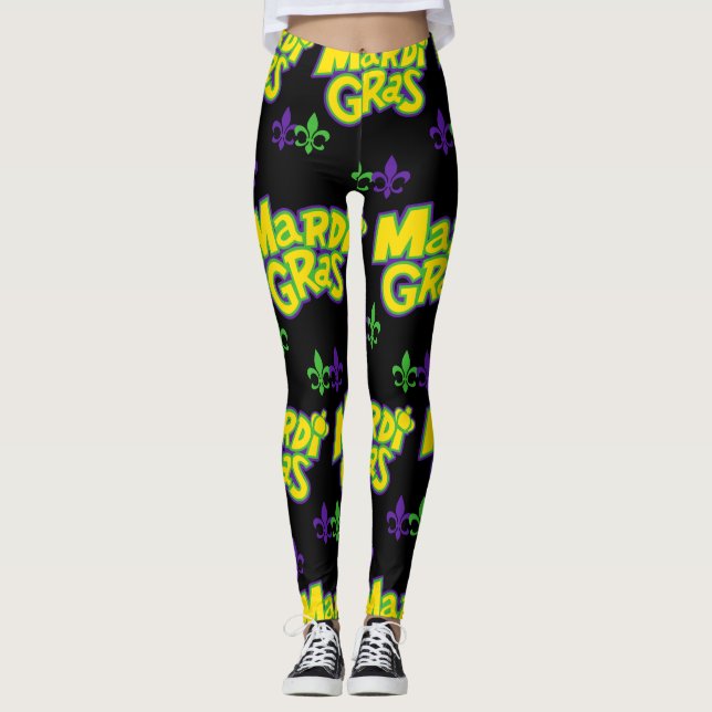 Leggings Palabras de Mardi Gras (Anverso)