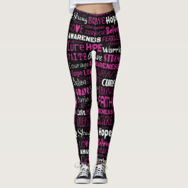 Leggings Palabras de sensibilización... Cáncer de mama