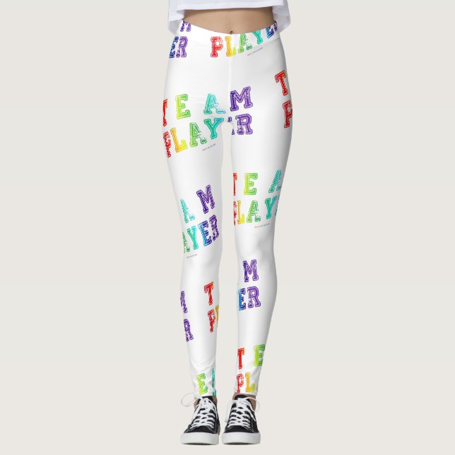 Leggings Palabras del jugador de equipo de SlipperyJoe degr (Anverso)