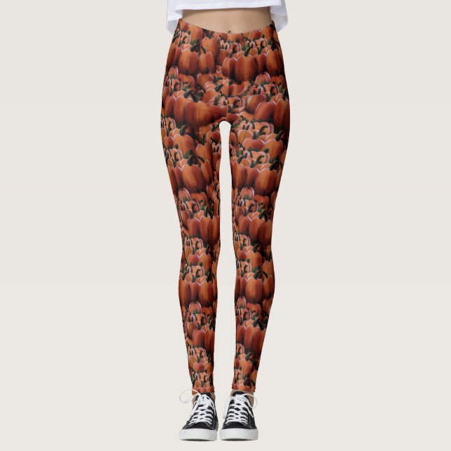 Leggings Palancas de patrón sin soldadura de las calabazas (Anverso)