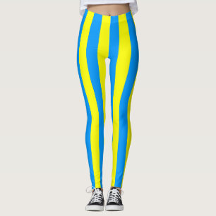 Leggings Palau National Flag Colours Vertical Strike