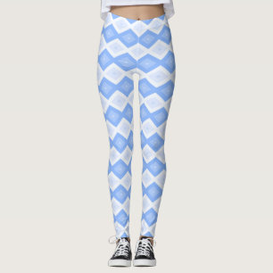 Leggings Pale blue diamond pattern
