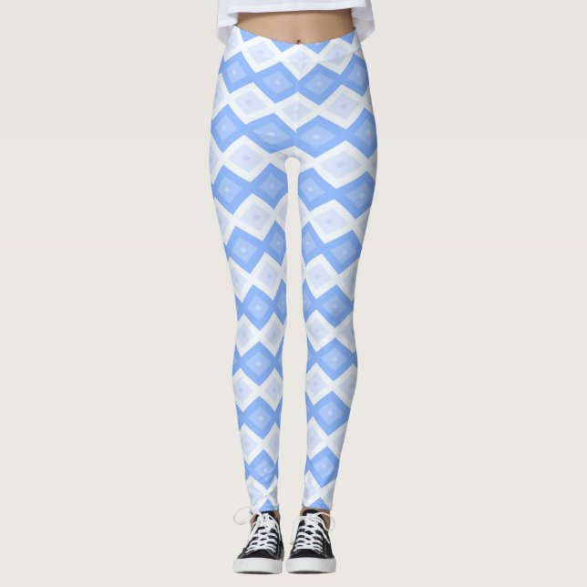 Leggings Pale blue diamond pattern (Anverso)