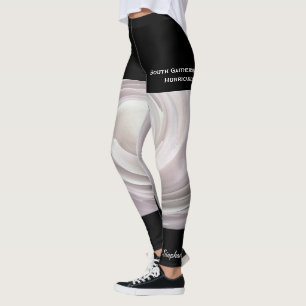 Leggings Palidezca - el remolino abstracto rosado con