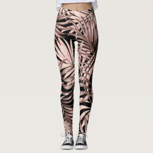 Leggings Palm Tropical: Patrón floral de la jungla.