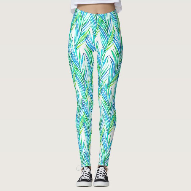 Leggings Palm Whisperer Guay tropical hawaiano (Anverso)