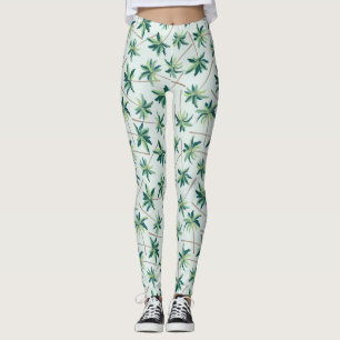 Leggings Palma australiana tropical de la cola de zorra