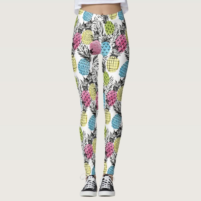 Leggings Palmas Grunge de piña (Anverso)