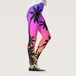 Leggings Palmas rosa Púrpura Púrpura De Gradiente Ipanema