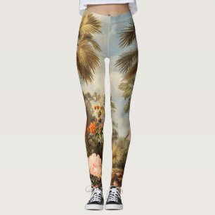 Leggings Palmas Tropicales Botánicas Vintage