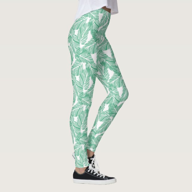 Leggings Palmas tropicales imprimen piernas a mujeres (Derecha)