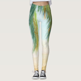 Leggings Palmera en un día soleado en la playa