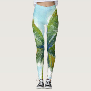 Leggings palmera tropical Beach en un día soleado