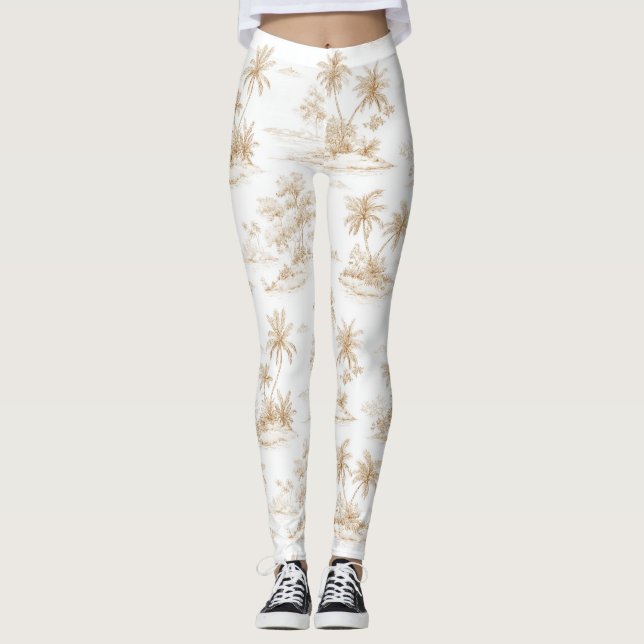 Leggings Palmeras de Isla Tropical (Anverso)