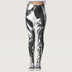 Leggings Palmeras en un diseño posterizado