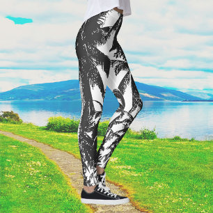 Leggings Palmeras negras