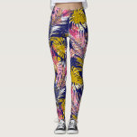 Leggings Palmeras tropicales coloridas, impresión abstracta<br><div class="desc">Salga con estilo con estas leggings súper divertidas que presentan una impronta caprichosa y abstracta animal resaltada por coloridos botánicos. Perfecto para pasar la noche,  hacer ejercicio en el gimnasio o disfrutar de unas vacaciones en la playa tropical.</div>