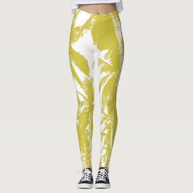 Leggings Palmeras Tropicales de Oro (Anverso)