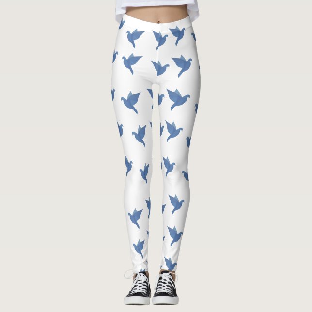 Leggings Palo, arte de aves, Piernas de palomas (Anverso)