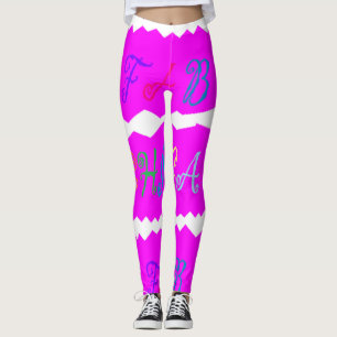 Leggings Palo de labio brillante de negrita caliente rosa c