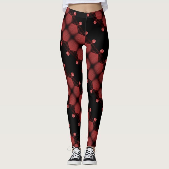 Leggings Palo de labios Luna Amor Yoga Caliente Resumen (Anverso)