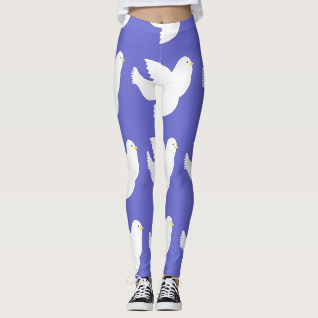 Leggings palomas pintando arte (Anverso)