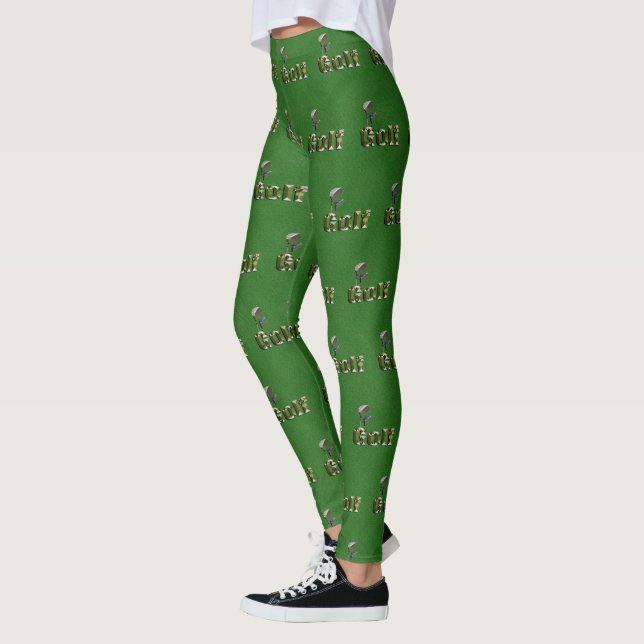 Leggings Palos de Golf Sobre Denim Verde,  (Izquierda)