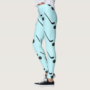 Leggings Palos de Hockey sobre Hielo de Color Negro Puck Az