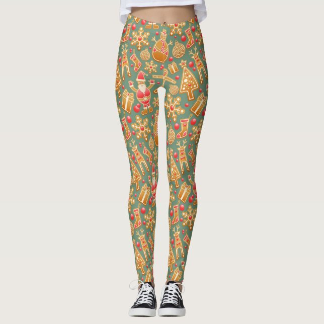 Leggings Pan de jengibre/galletas/Navidades (Anverso)