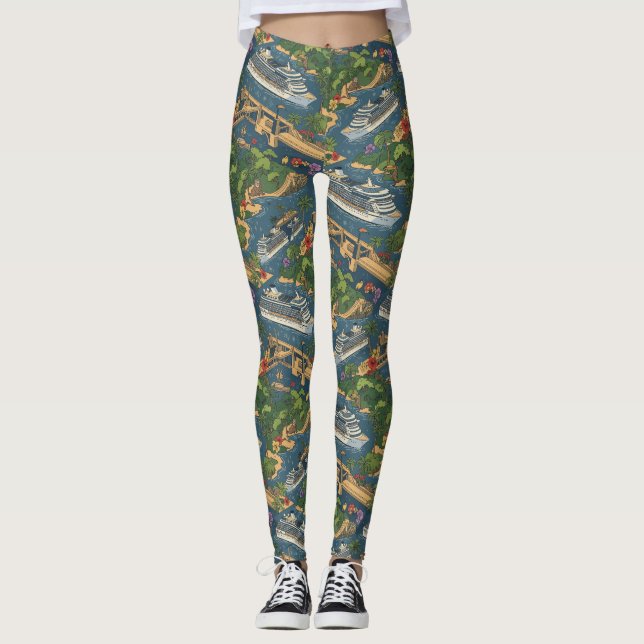 Leggings Panama Canal Cruise Tropical Passage Design (Anverso)