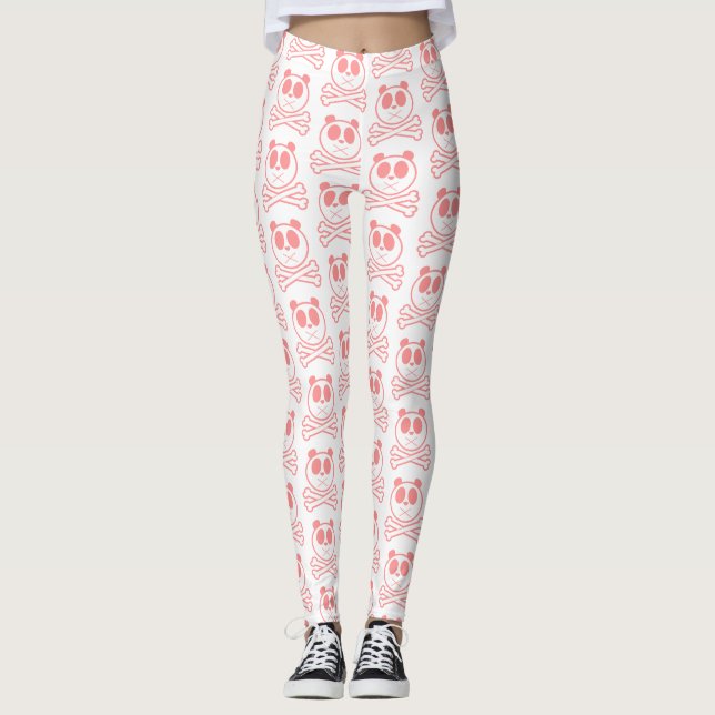 Leggings Panda Cross Bone - Rosa (Anverso)