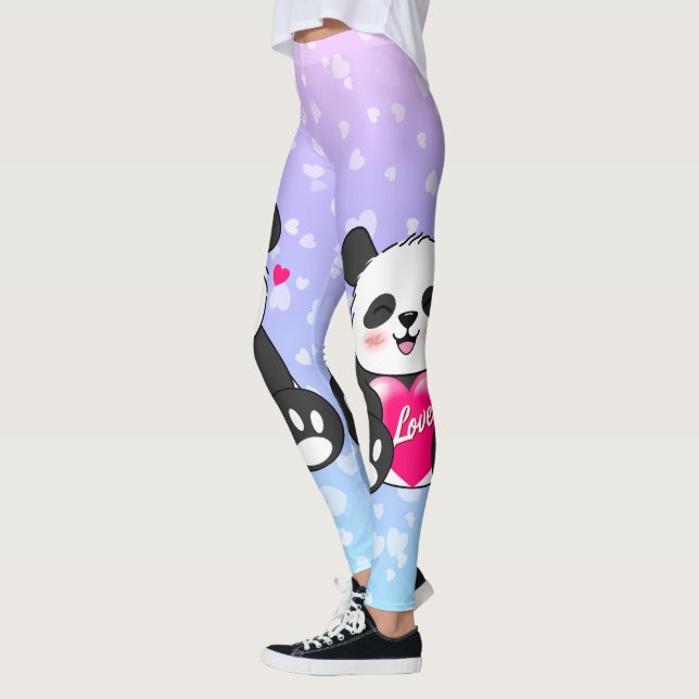 Leggings Panda de San Valentín enamorado (Izquierda)