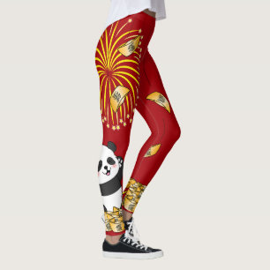 Leggings Panda del Año Nuevo Chino de la Serpiente 2025