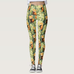 Leggings Panda rojo
