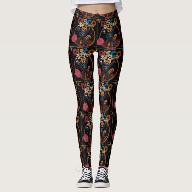 Leggings Panda Rojo Disco (Anverso)