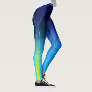 Leggings Panel de ciencia ficción sobre el caos étnico holo