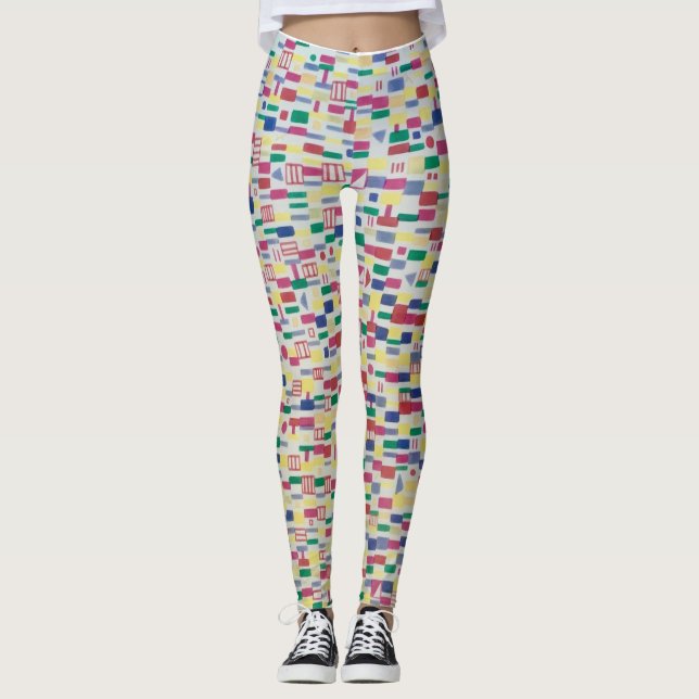 Leggings Paneles diseñados por artistas, longitud completa, (Anverso)