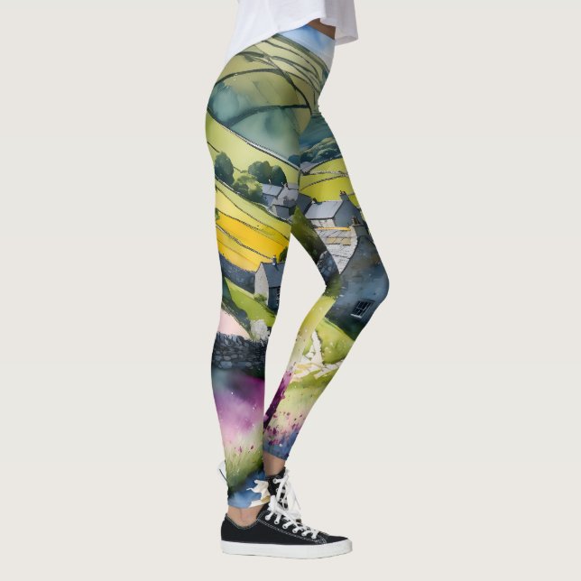 Leggings Panorama de "Glen Garlands" en Yorkshire Dales (Derecha)