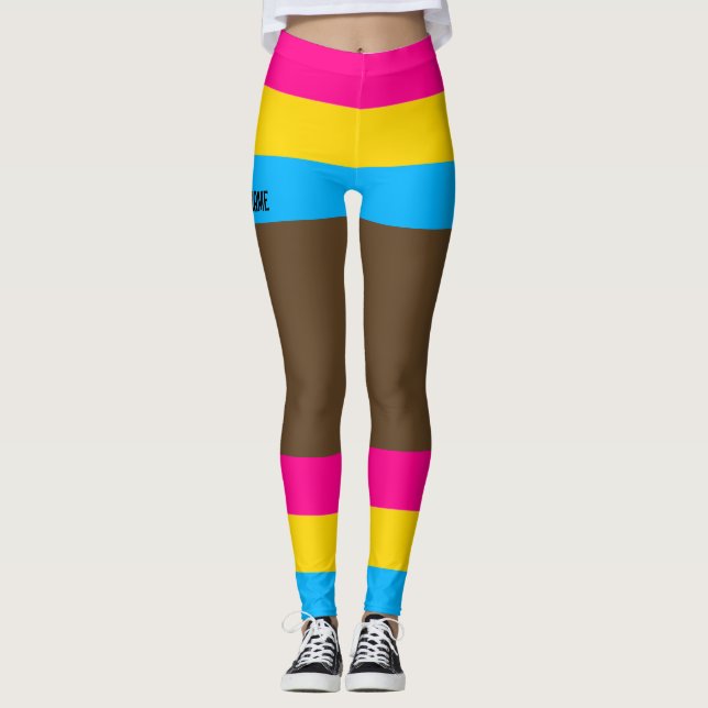 Leggings Pansexual PrideFaux Shorts & Legs (Anverso)